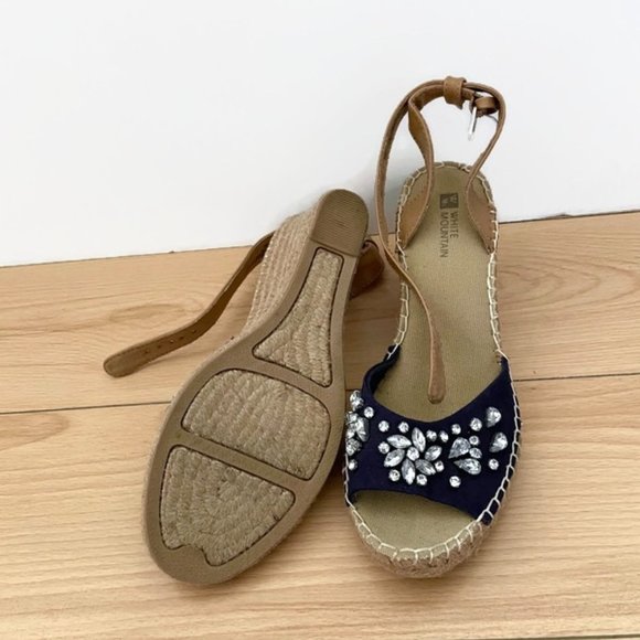 Wedge heels with silver rhinestones - Picture 2 of 12